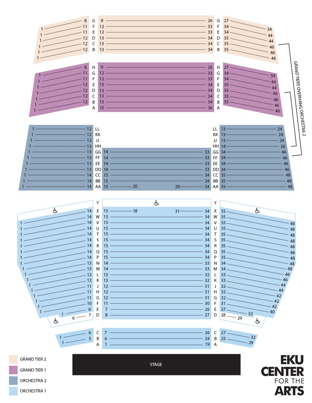 Shows & Tickets Seating Chart EKU Center for the Arts